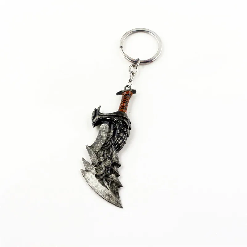 God Of War 4 Keychain Kratos Axe Demon Knife Model Key Ring Car Accessory