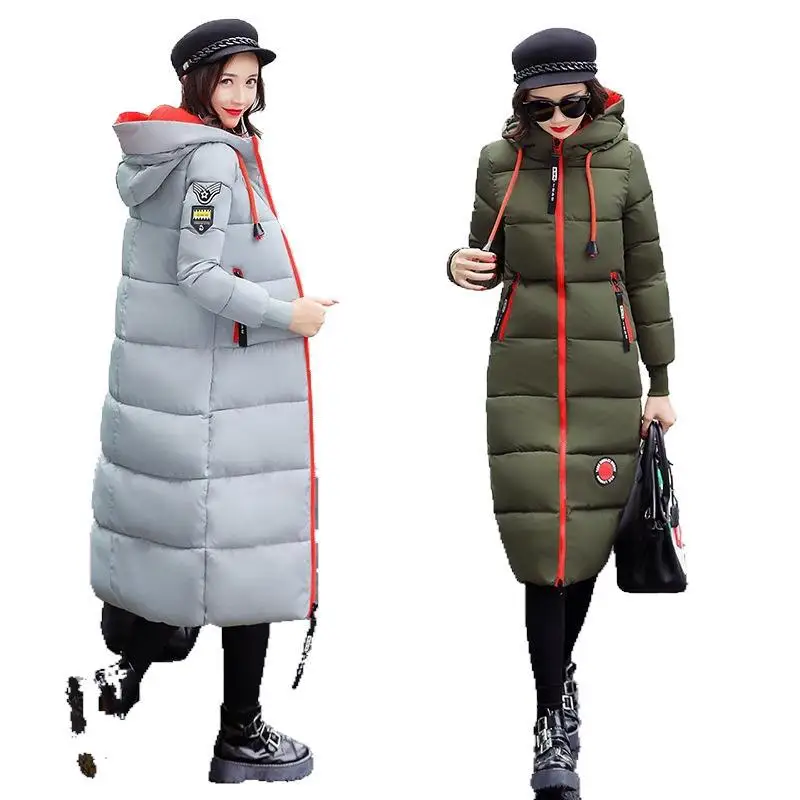 

Anti-Winter Cotton-padded Clothes Women's Mid-length over-the-Knee Versitile Fashion Korean-style Thick Large Size Cotton-padded