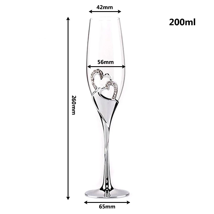 2 шт./компл. с украшением в виде кристаллов Свадебные тостов бокалы для шампанского для питевых чашек вечерние брак вина украшения свадебные подарки