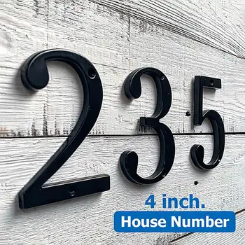 

13cm Durable Anti-rust Stainless Steel Modern House Door Mailbox Address Sign 0-9 Number Easy To Install