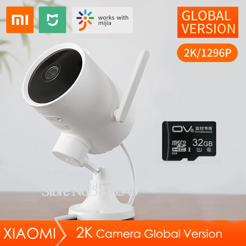 Xiaomi-cámara ip para exteriores EC3, versión Global, 1296P, Mijia, actualización, 2K, HD, CCTV, WiFi, punto de acceso giratorio