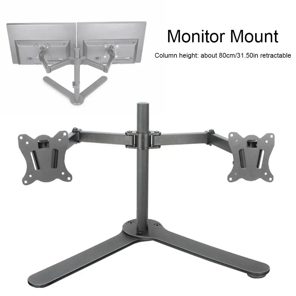 

Dual Monitor Holder 360 Degree Rotating LCD Monitor Mount Support 13-30 Inch Monitor Mount Bracket Load 8kg
