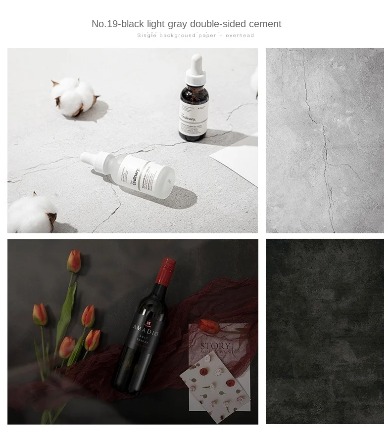 57*87cm Photography Backdrops Marble Wood Grain 2 Sided Waterproof Backgroud Cosmetics Photo Background for Studio Photo