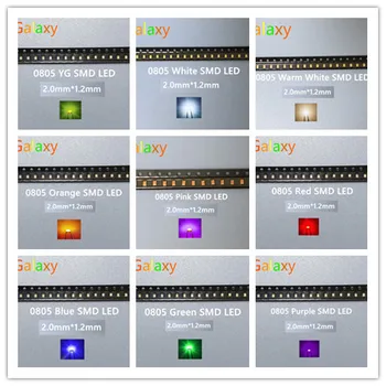 

1000PCS 0805 smd led Red Yellow Green White Blue Orange light emitting diode 2.0*1.2*.0.8mm