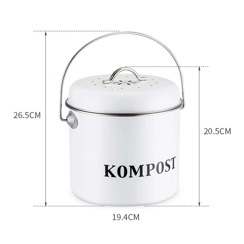 Кухонная компостная корзина KOMPOST на 5 л для мусора из органических листьев дыни