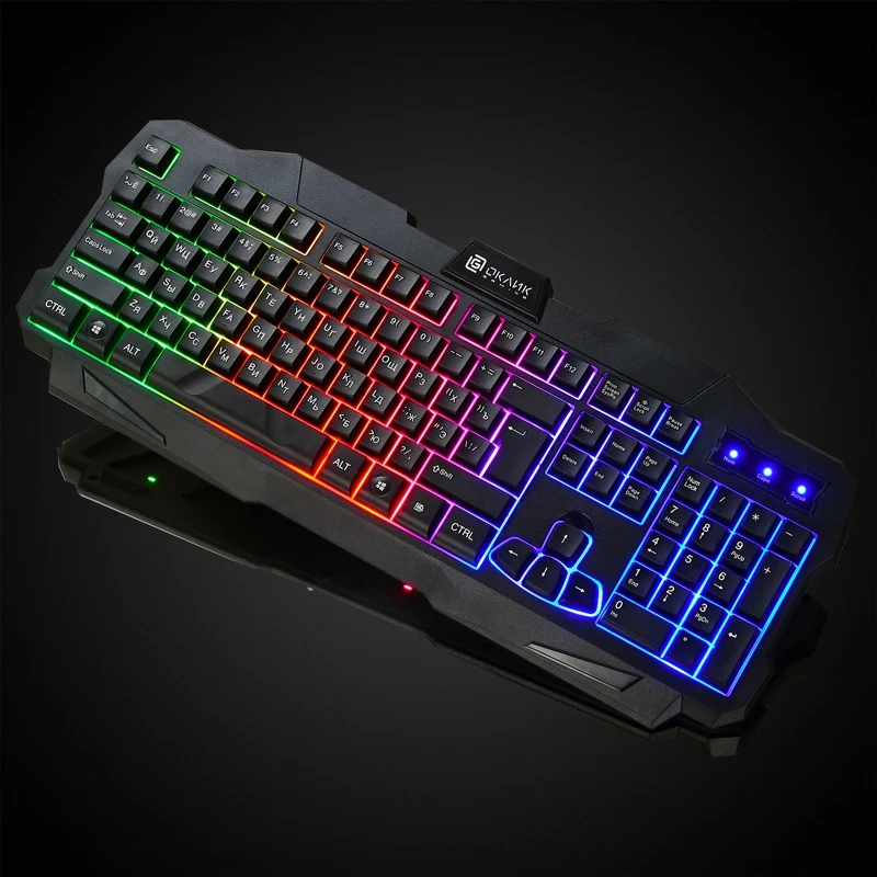 Клавиатура Oklick 757G MADNESS черный USB for gamer LED