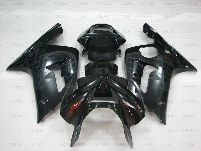 Пластиковые обтекатели для 636 Zx 6r 04 Ninja наборы ТЕЛА Abs обтекатель 2003 2004 Black