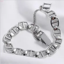 Модный Индивидуальный простой браслет из стерлингового серебра S925, тайское серебро, Восстановленный в древнем стиле, сшитый браслет для мужчин