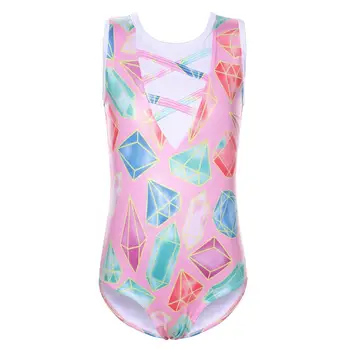 

BAOHULU 3-14 Years Toddler Girls Gymnastics Leotard Teens Diamond Jumpsuit Child Kids Ballet Dance Costume Gymnastic Bodysuit