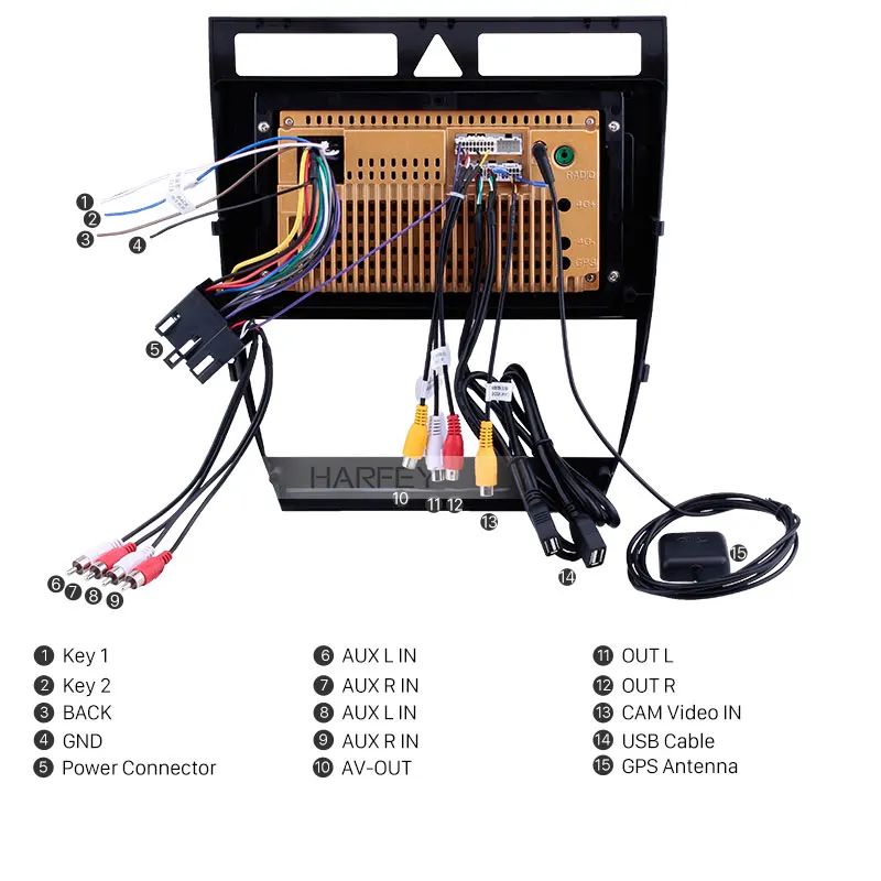 Harfey autoradio android 2 din OEM Multimedia player Android 81 La Radio del coche de GPS para Audi