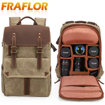 

Batik Canvas Camera Backpack Large Capacity Outdoor Durtable Waterproof Multi-Functional Photography Bag For Digital DSLR Bag