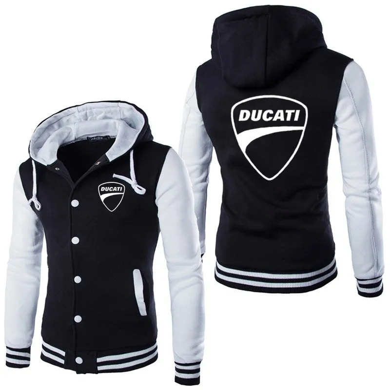 Мужской кардиган Ducati С Логотипом Автомобиля, Повседневный, с капюшоном, модный, XL, Harajuku, высокое качество, спортивная одежда, бейсбольная одежда для мужчин