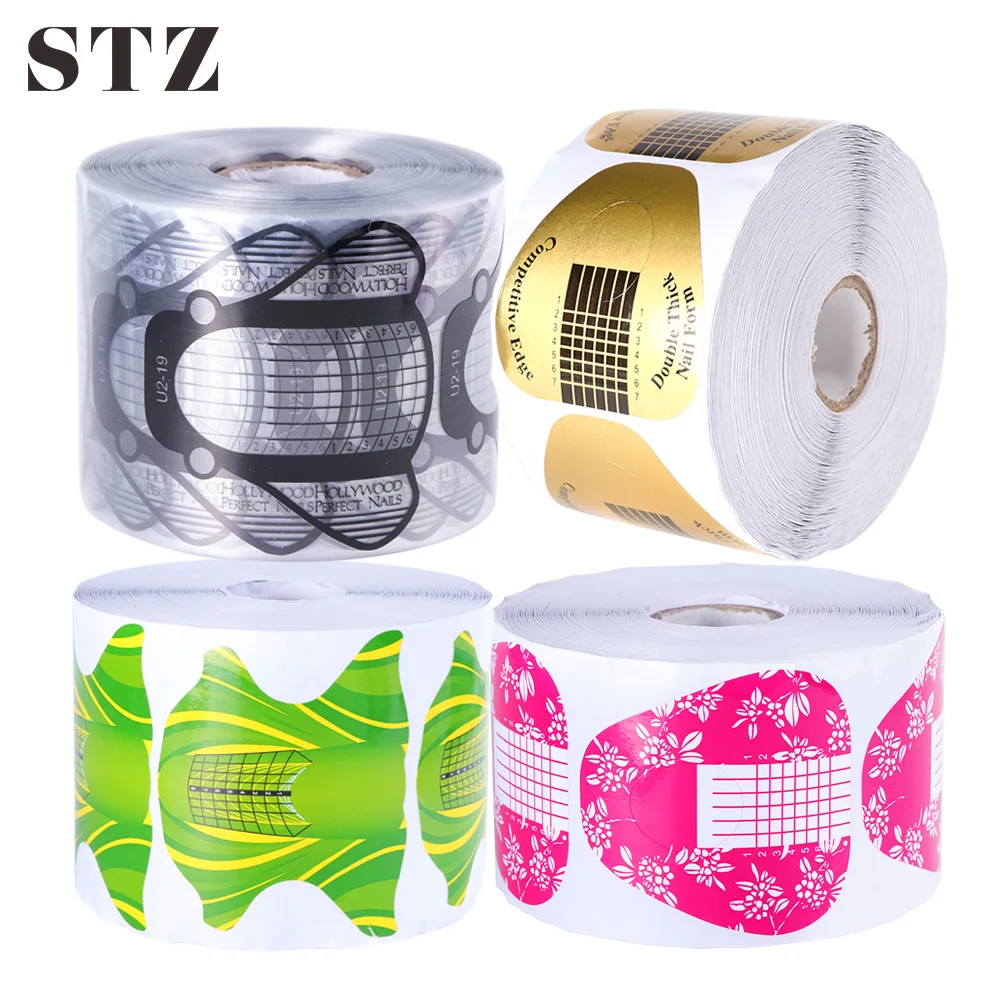 Best place to buy Chance for  500/300pcs/Set Nail Extension Form Acrylic French Tips Mold UV Gel Polish Nail Art Guide Stencil St