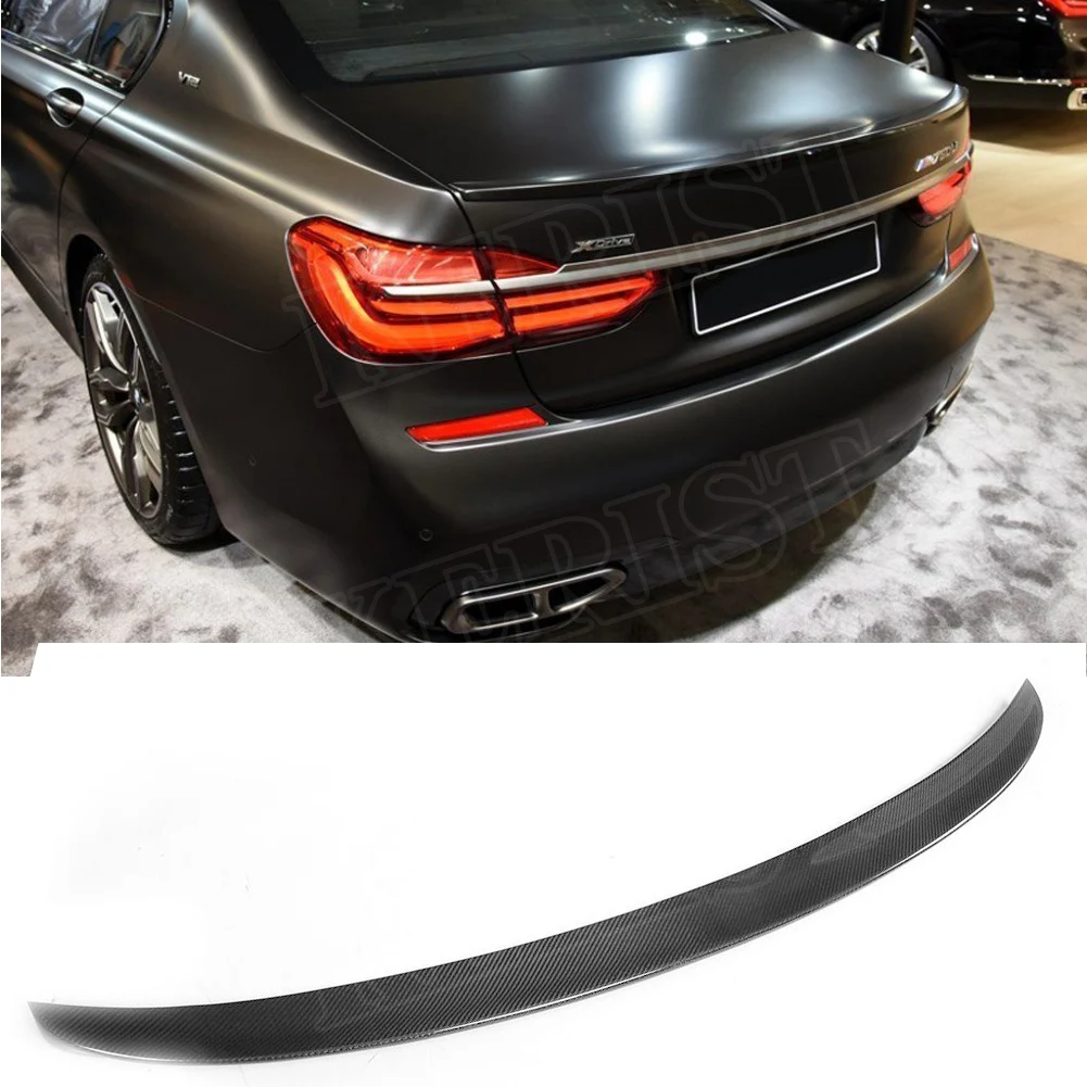 Углеродное волокно спойлер крыло губа наклейка для BMW G11 G12 7 серия 740i 2016 2017