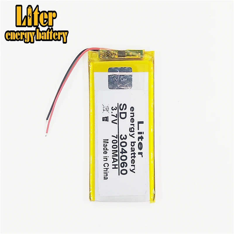 3 7 V 700mAh 304060 литиевая полимерная аккумуляторная батарея cells для plug Mp3 MP4 MP5 GPS