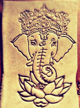 

Ganesha pattern Hand-work unique design leather working tools carving punches stamp craft leather with leather carving tools