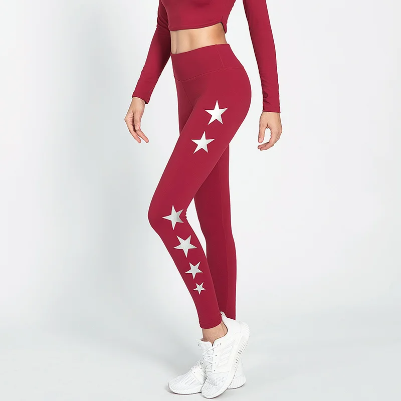 High Waist Leggings Women Fitness Exercise Workout Yoga Pants Star Print Leggings Breathable Stretch Yoga Pants Sportswear High Waist Leggings Women Fitness Exercise Workout Yoga Pants Star Print Leggings Breathable Stretch Yoga Pants Sportswear