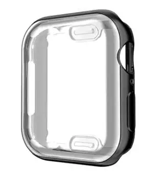 500 шт чехол для часов Ультратонкий чехол для Apple 4 3 2 1 42 мм 38 мм мягкий прозрачный ТПУ чехол для i Watch 5 44 мм 40 мм - Цвет: Черный