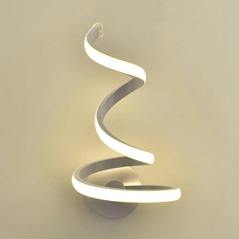 

Wall Light Spiral LED Wall Light Modern Simple Lamp Creative Bedside Lamp For Home Decoration