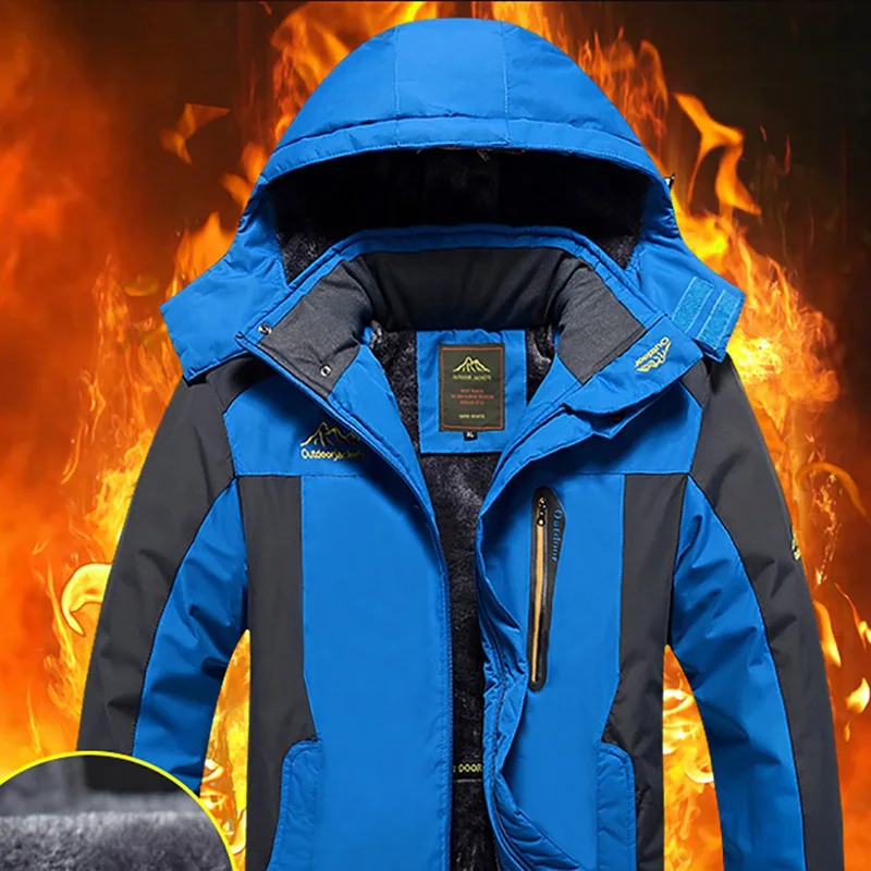 

Hunting Jacket Warm Hooded Detachable Waterproof Windproof Thermal Climbing Coat Outwear Outdoor Sportswear