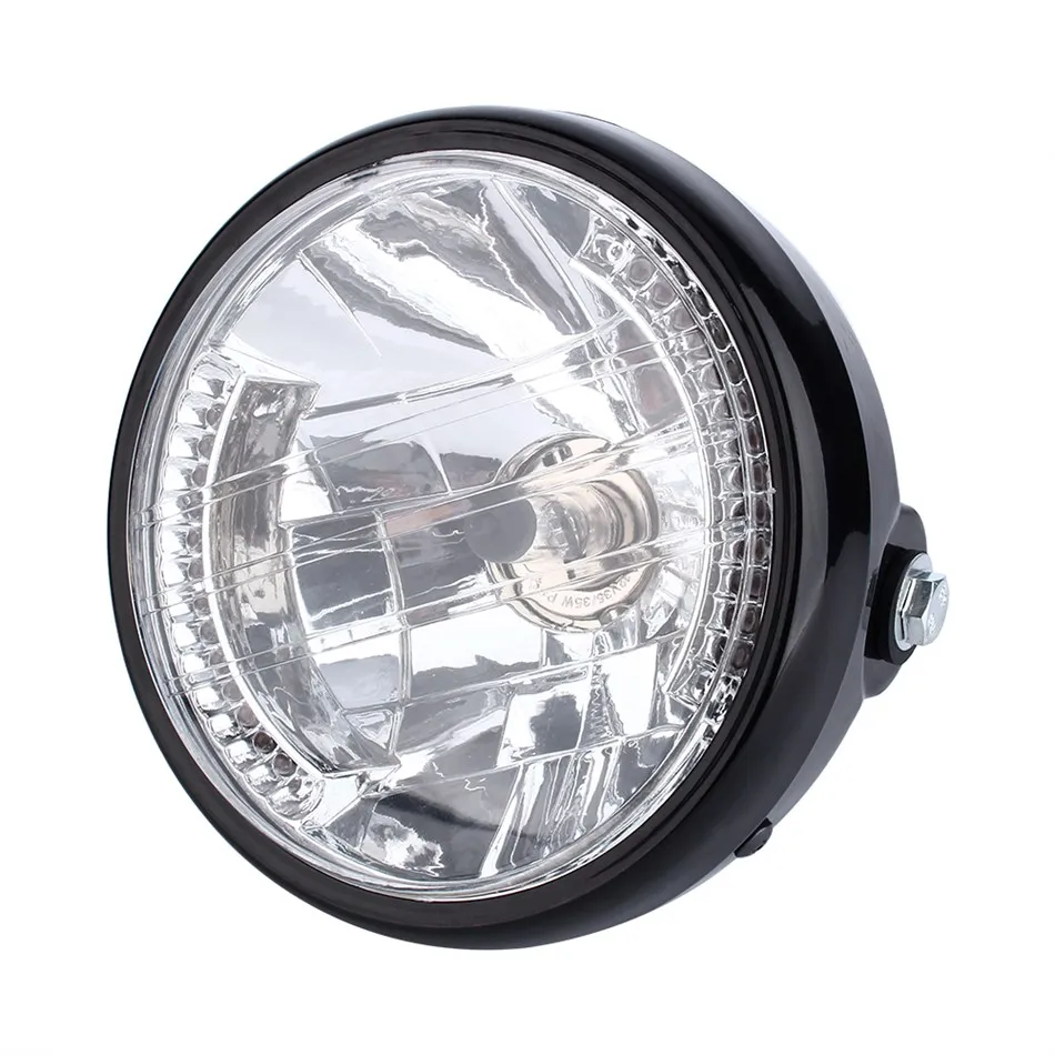 

Black Bracket Mount Universal 7" Motorcycle Bike Headlight LED Turn Signal Light New