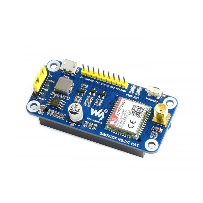 

SIM7020E NB-IoT HAT for Raspberry Pi 4/ 3/ Zero Supports B1/B3/B5/B8/B20/B28 Bands, Mainly for Europe, Asia, Africa, Australia