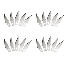 Нержавеющая сталь лезвия DIY скальпель резьба по дереву машины резьбы по дереву рукоделие хобби Ножи для пленки для мобильных телефонов инструмент резак 5/15/20 шт