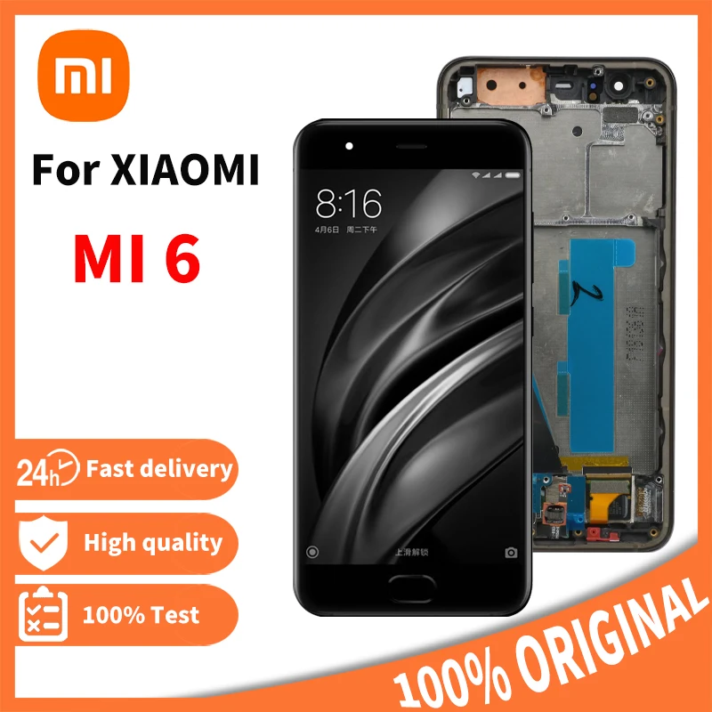 5 15 ''Оригинальный дисплей для Xiaomi Mi 6 ЖК-дисплей сенсорный экран дигитайзер в