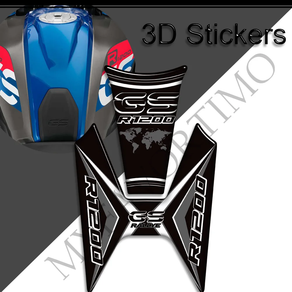 For BMW R1200GS R1200 R 1200 GS LC Rallye Rally Windshield Windscreen Kit Knee Tank Pad TankPad 3D Stickers Decal Protector