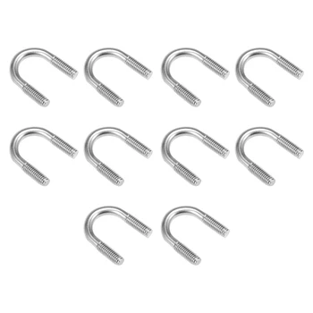 

uxcell M6 304 Stainless Steel U-Bolt Fastener for 14mm Pipe Diameter 10pcs
