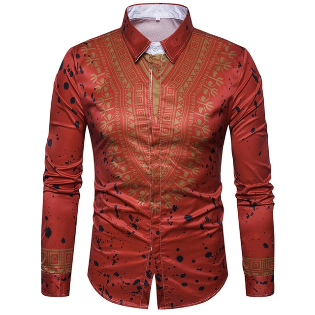 Femi African Long Sleeve  Shirt - Image 3