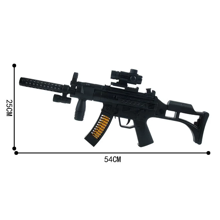 Группа детей электрическая модель светильник звук вибрации игрушечный пистолет мальчик пластиковая модель коробка электрический пистолет