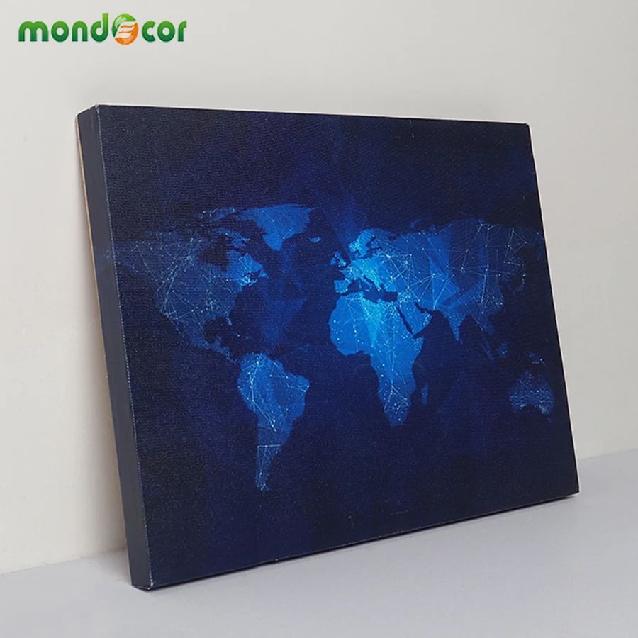 

Canvas Painting World Map Mural Lamp Vintage Poster and Prints Oil Wall Picture Artwork LED Light Living Room Bedroom Home Decor