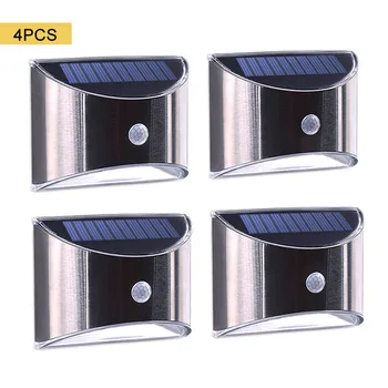 

Hot Design Solar Light 4 LED Solar Powered Lamp PIR Motion Sensor Waterproof Security Lighting For Outdoor Garden Wall Fence
