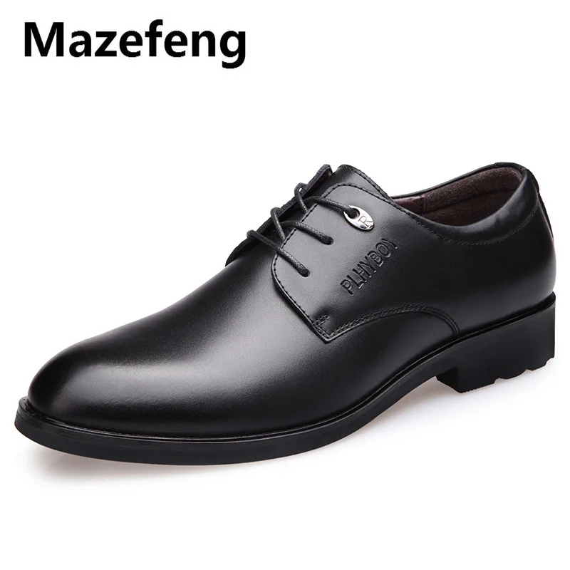 Mazefeng/Новинка года; итальянские черные нарядные туфли для мужчин; лоферы; свадебные модельные туфли; мужские кожаные туфли-оксфорды для мужчин в деловом стиле; Hommes