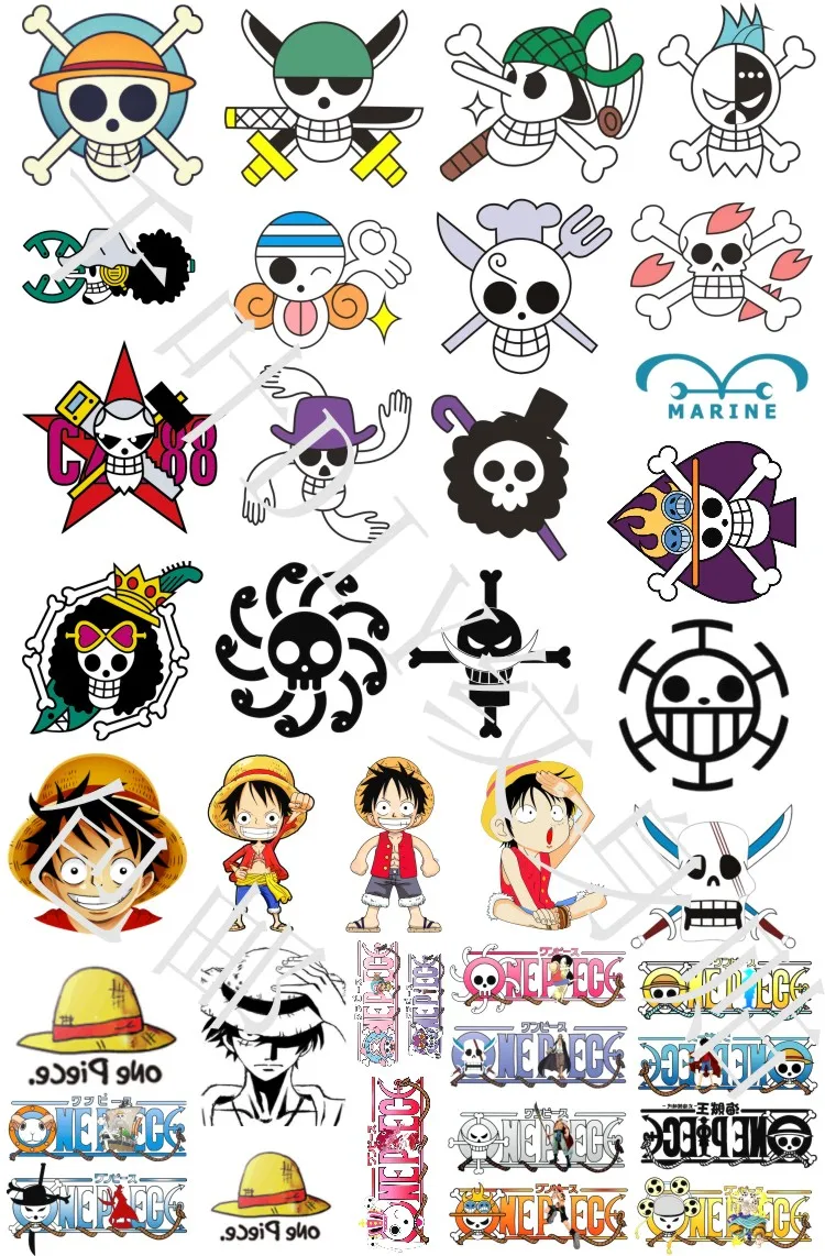 Anime One Piece Ace Luffy Trafalgar Law Nami Wasserdicht Temporare Transfer Tattoo Aufkleber Cosplay Zubehor Korper Kunst Prop Costume Props Aliexpress