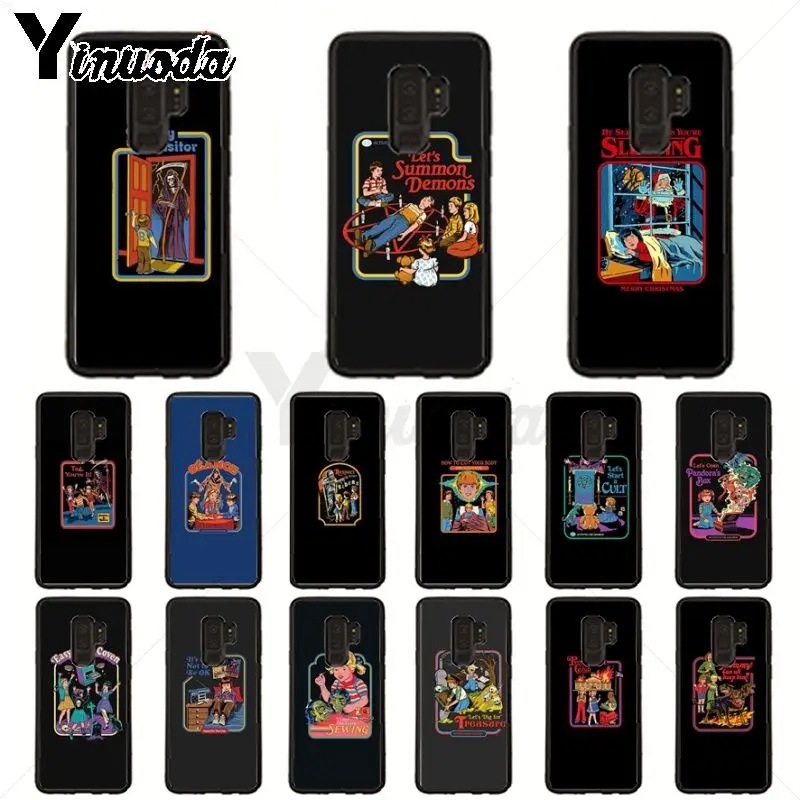 Lucu Halloween Setan Vintage Mari Kita Memanggil Setan Grafis Ponsel Case untuk Samsung Galaxy S10plus S9 S8plus A50 A70 A10 Ponsel
