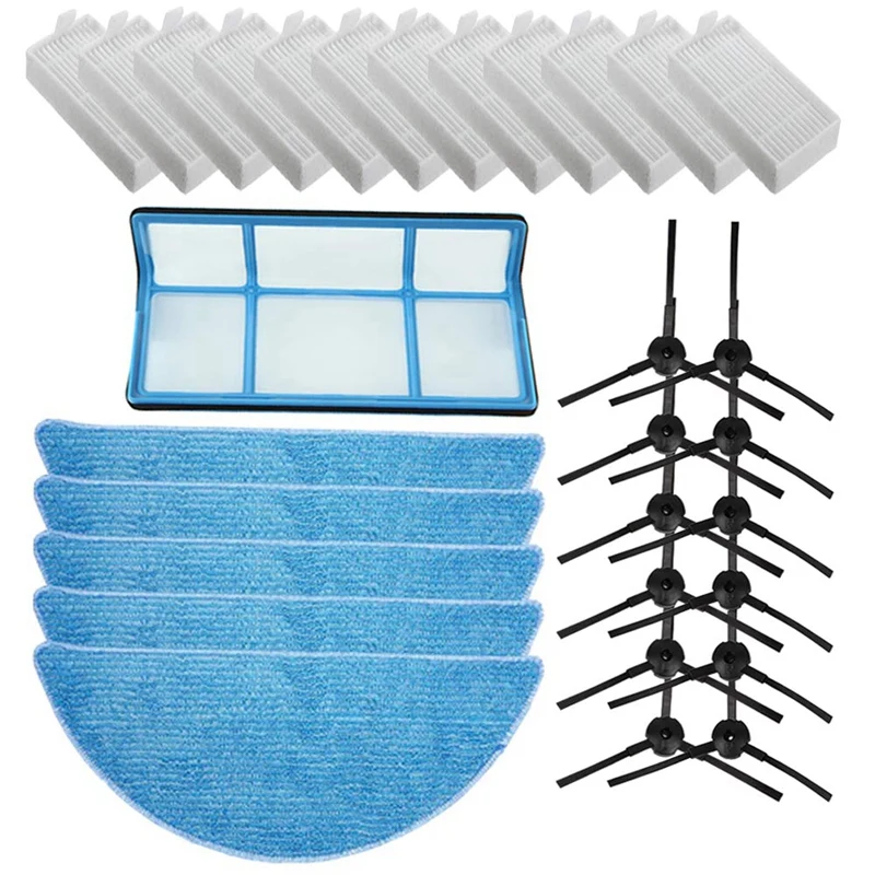 

Replacement For Ilife Accessories Filter Hepa Filter Net Side Brush Mop For Ilife V3 V3S V5 V5S V5S Pro Robot Vacuum Cleaner Ili