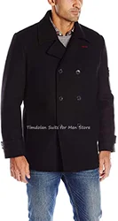 1Pcs Black Thick Jacket Men’s Suits Winter Coat Casual Blazer Tailor-made Evening Party Wear Only One Coat Men's Clothing