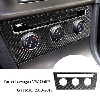 

For VW Golf 7 GTI MK7 2013-2017 Carbon Fiber Center Console Air Knob Switch Panel Trim Cover Sticker DIY Decal Car Accessories