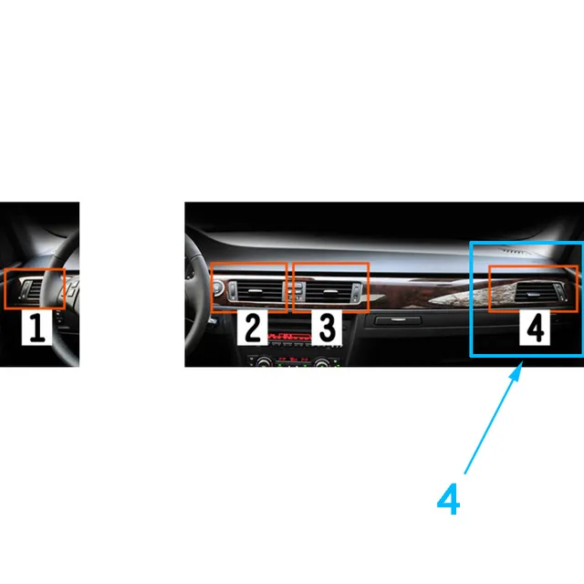 Автомобильный передний Кондиционер Выход Решетка Вентиляционная панель весло Регулировка часть зажим для BMW 3 серии E90 318i 320i 325i 330i 335i - Название цвета: Серый