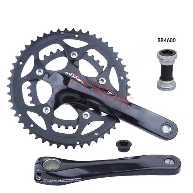 SHIMANO FC-3550 Road Bicycle 2x9-speed Chainwheel 2-Piece Iamok 165mm Crankset 50-34T with SM-BB4600 Parts FC-3550 with BB4600
