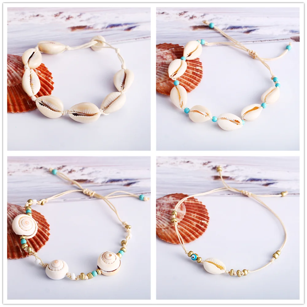 Vintage Boho Metal White Seashell Beach Anklets For Women New Gold Anklet Bracelets On The Leg Female Foot Jewelry Party Gift Vintage Boho Metal White Seashell Beach Anklets For Women New Gold Anklet Bracelets On The Leg Female Foot Jewelry Party Gift