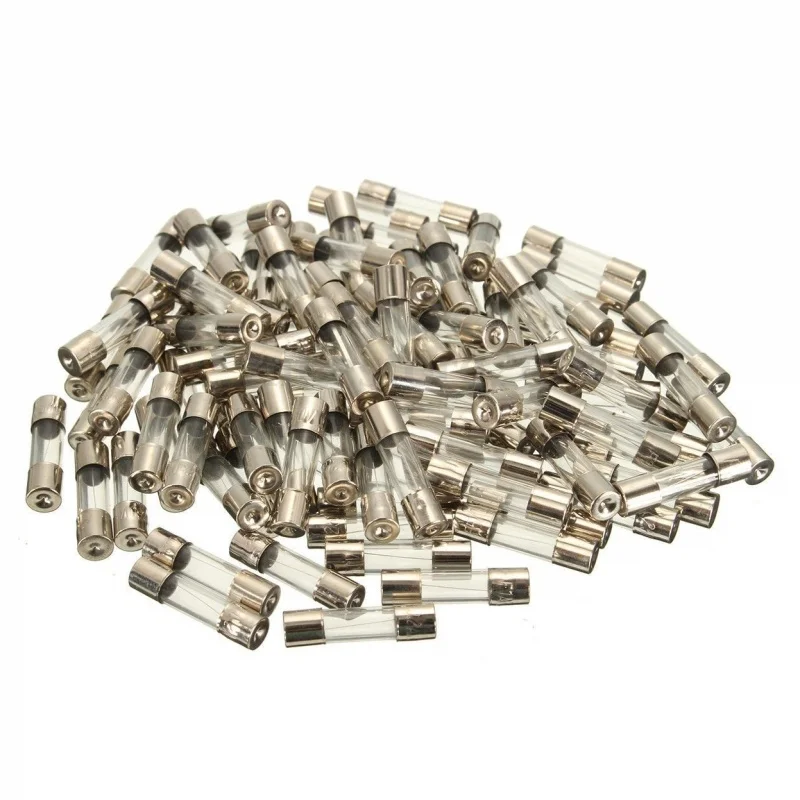 

Hot XD-100Pcs Set 5x20mm Quick Blow Glass Tube Fuse Assorted Kits,Fast-blow Glass Fuses