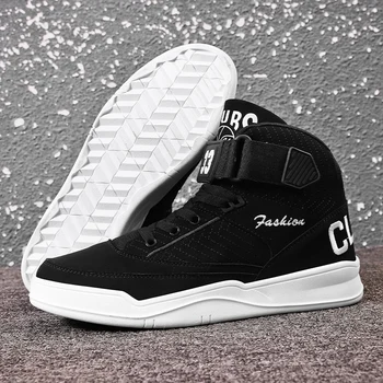 

High Top Men Casual Shoes Plus Size 48 Fashion Sneakers Men Comforthable White Black Shoes Leather Trainer Men Chaussure Homme