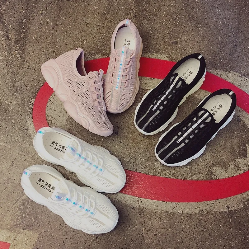 

White Shoes Women's Punched Sheet Surface Summer WOMEN'S Shoes 2019 New Style lou kong wang Red Sports Students Casual Versatile