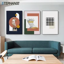 

Nordic Character Art David Sculpture Posters and Prints Color Canvas Paintings Wall Art Pictures for Living Room Home Decoration