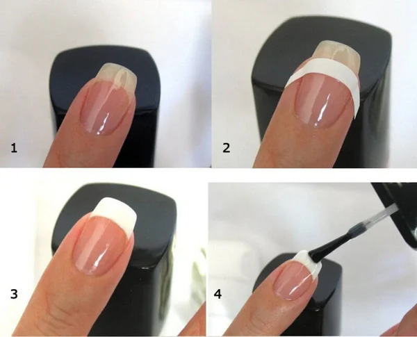 Description Picture 3 of item5 Sheets/Set 240 pcs New French Manicure Nail Art Tips Form Guide Stickers Nail Polish DIY Stencil Nail Art Accessories