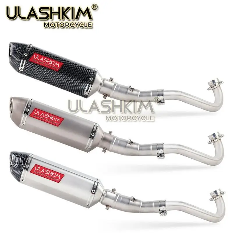 Motorcycle Full System Exhaust Muffler Escape Middle Link Pipe Slip On For yamaha XMAX300 XMAX250 XMAX400