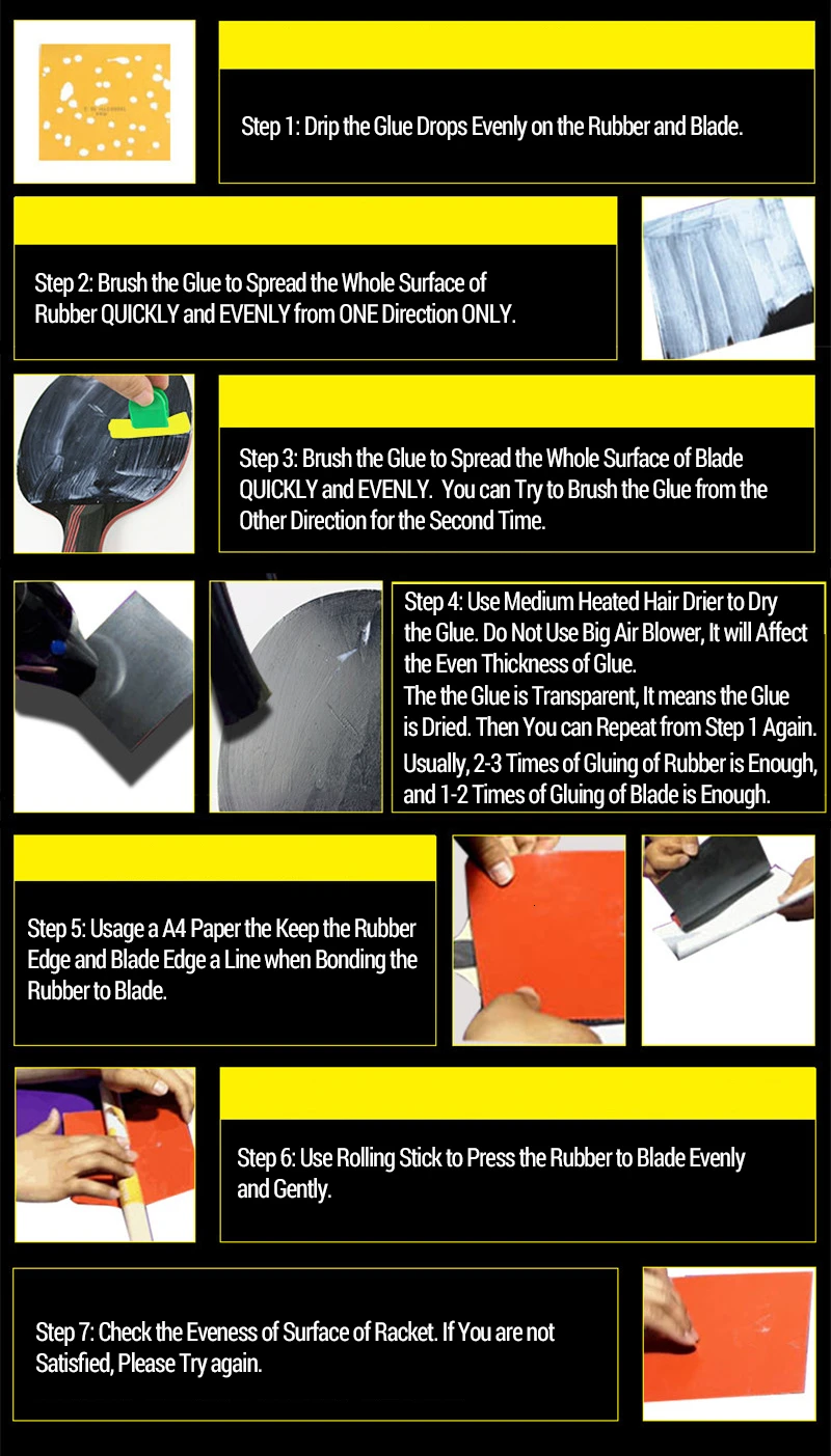 Huieson Professional Table Tennis Glue 30ml Inorganic Table Tennis Rubber Glue for Gumming Blade Racket DIY Environmental Gum (5)